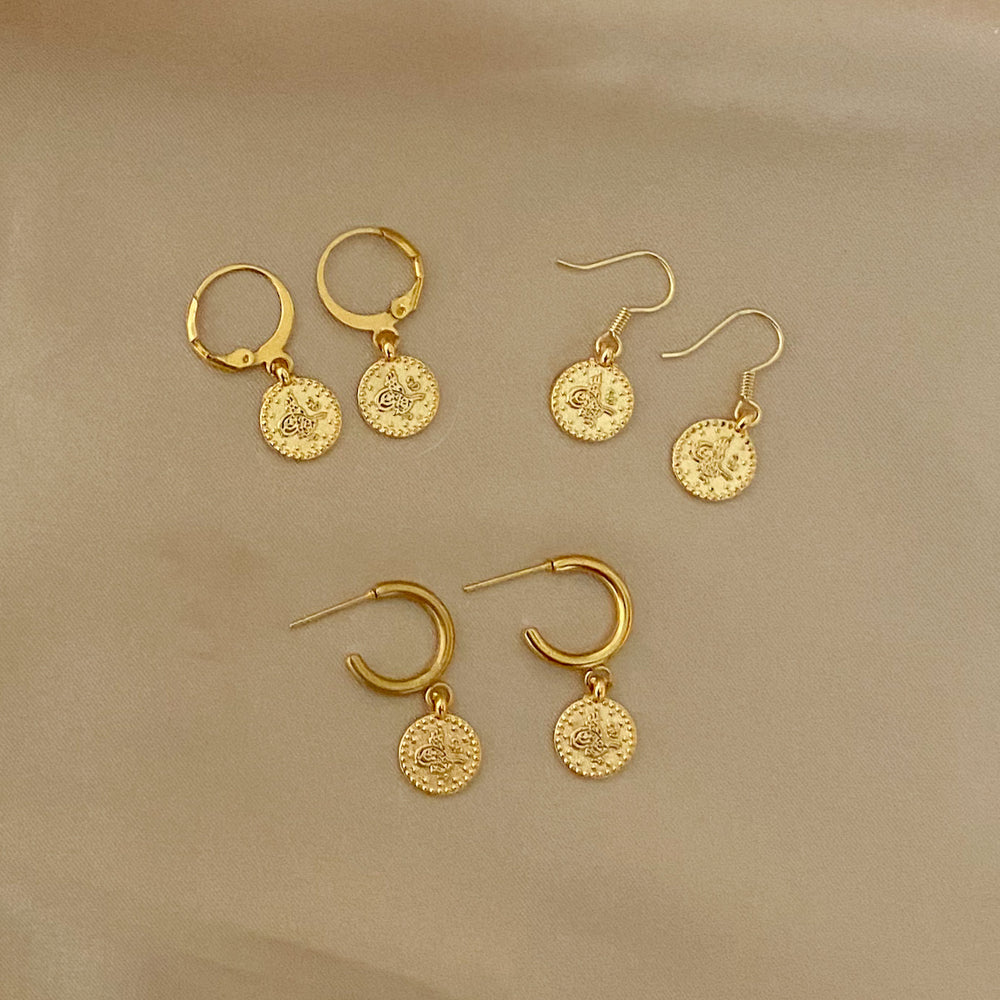 Rose Coin Earrings