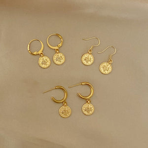 Rose Coin Earrings