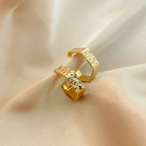 Astrid Hammered Hoops