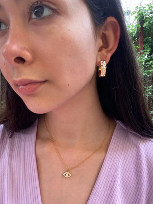 Astrid Hammered Hoops